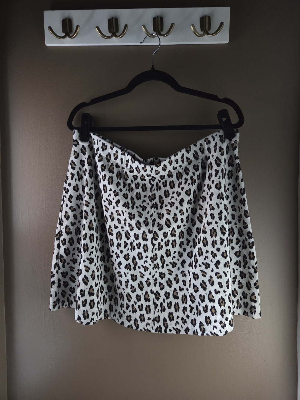 LOfT Leopard Print Skater Skirt